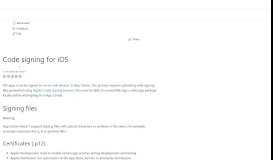 
							         iOS Code Signing in App Center - Visual Studio App Center | Microsoft ...								  
							    