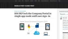 
							         IOS DEP lock the Company Portal in single app mode until user sign-in								  
							    