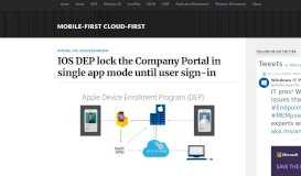 
							         IOS DEP lock the Company Portal in single app mode until user sign ...								  
							    