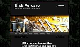 
							         iOS provisioning profiles and certificates and app IDs | Nick Porcaro								  
							    