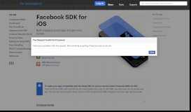 
							         iOS SDK - Facebook for Developers								  
							    