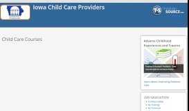 
							         Iowa Child Care Providers: Child Care Courses								  
							    