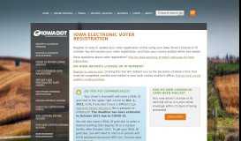 
							         Iowa Electronic Voter Registration - Iowa DOT online services								  
							    