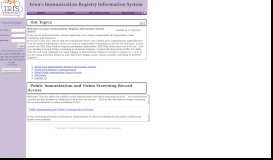 
							         Iowa Immunization Registry Information System .. [Portal Main Page]								  
							    