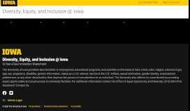 
							         Iowa Scholarship Portal - Diversity at Iowa - University of Iowa								  
							    