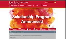 
							         Iowa State University Admissions								  
							    
