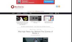 
							         iPad App Takes You Behind The Scenes of Portal 2 – MacStories								  
							    