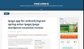 
							         ipage app for android|ingram spring arbor ipage|ipage ...								  
							    