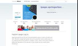 
							         Ipage.springarbor.com website. Ingram ipage Log In.								  
							    