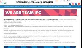 
							         IPC Jobs - Work for the Paralympic Movement								  
							    