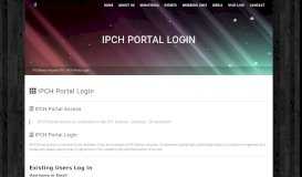 
							         IPCH Portal Login - IPC Hebron, Houston, TX								  
							    