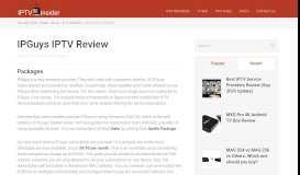 
							         IPGuys Review: Most reliable IPTV service! - IPTV Insider								  
							    