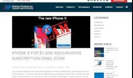 
							         IPhone X for $1 and Radiuniverse subscription email scam ...								  
							    