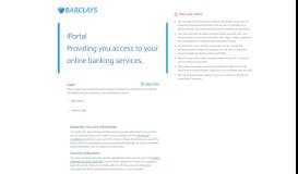 
							         iPortal | Barclays - Login								  
							    