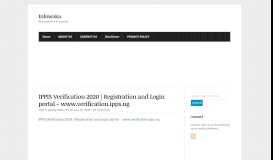 
							         IPPIS Verification 2018 | Registration and Login portal – www ...								  
							    