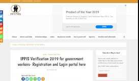 
							         IPPIS Verification 2019 for government workers- Registration and ...								  
							    