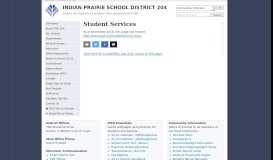 
							         IPSD 204: Student Services - Indian Prairie School District								  
							    