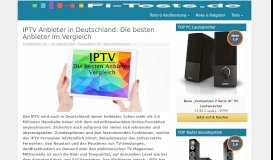 
							         IPTV Anbieter in Deutschland: Die besten Anbieter im ... - HiFi-Tests.de								  
							    