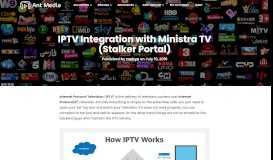 
							         IPTV Integration with Ministra TV (Stalker Portal) - Ant Media								  
							    