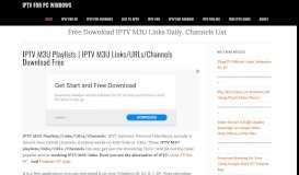 
							         IPTV M3U Playlists: IPTV M3U Links/URLs Channels Download Free								  
							    