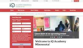 
							         iQ Academy Minnesota								  
							    
