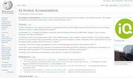 
							         IQ Student Accommodation - Wikipedia								  
							    