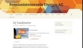 
							         IQ Tankkarte | Pensionistenverein Energie AG								  
							    