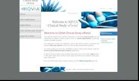 
							         IQVIA Clinical Study ePortal								  
							    
