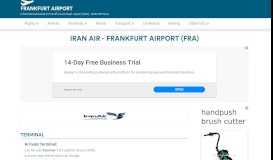 
							         Iran Air - Frankfurt Airport (FRA)								  
							    