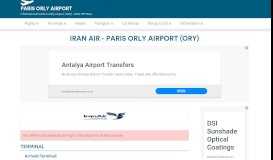 
							         Iran Air - Paris Orly Airport (ORY)								  
							    