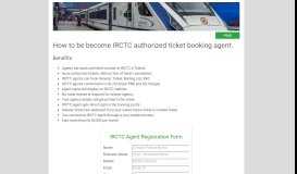 
							         IRCTC Railways Booking Agency Registration - eRail.in								  
							    