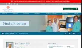 
							         Iris Turner FNP | Physician Directory - Southeast Georgia Health System								  
							    