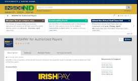
							         IRISHPAY for Authorized Payers | InsideND								  
							    