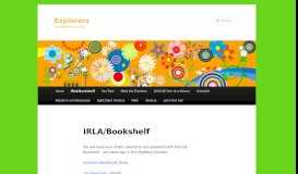 
							         IRLA/Bookshelf | Explorers								  
							    