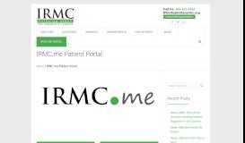 
							         IRMC.me Patient Portal - IRMC Physician Group								  
							    