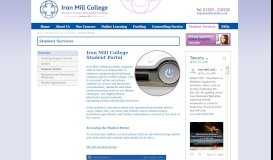 
							         Iron Mill College - Student Portal								  
							    