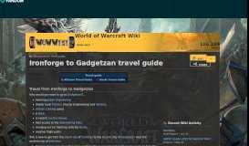 
							         Ironforge to Gadgetzan travel guide | WoWWiki | FANDOM powered by ...								  
							    