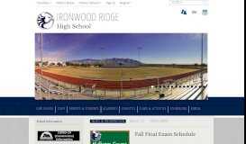 
							         Ironwood Ridge High School / Homepage - Amphitheater Public Schools								  
							    