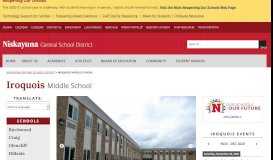 
							         Iroquois Middle School | Niskayuna Central School District								  
							    