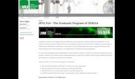 
							         IRTG 914 - The Graduate Program of SFB914 | Application Portal of ...								  
							    