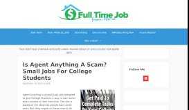 
							         Is Agent Anything A Scam? Small Jobs For College Students ...								  
							    