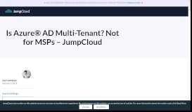 
							         Is Azure AD Multi-Tenant? | JumpCloud								  
							    