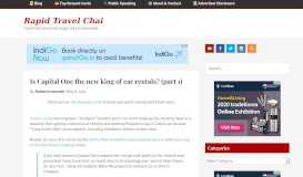 
							         Is Capital One the new king of car rentals? (part 1) - Rapid Travel Chai								  
							    