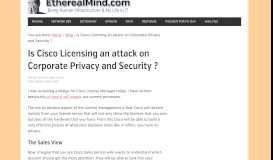 
							         Is Cisco Licensing an attack on Corporate Privacy and Security ...								  
							    