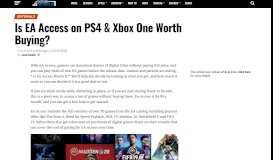 
							         Is EA Access on PS4 & Xbox One Worth Buying? - Gotta Be Mobile								  
							    