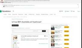 
							         Is Free WiFi Available at Heathrow? - London Forum - TripAdvisor								  
							    