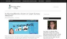 
							         Is ISurveyWorld a Scam or Legit Survey Website? - Surviving ...								  
							    