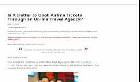 
							         Is It Better to Book Airline Tickets Through an Online Travel Agency ...								  
							    