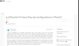 
							         Is It Possible To Save Pop-Up configurations In Portal? - Esri ...								  
							    