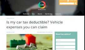 
							         Is my car tax deductible? Vehicle expenses you can claim - LDB Group								  
							    